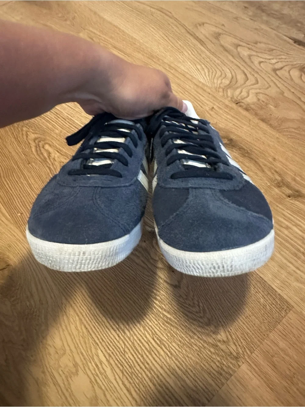 Adidas Gazelle Suede Sneakers in Navy and White